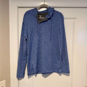 Blue Heather Hooded Pullover